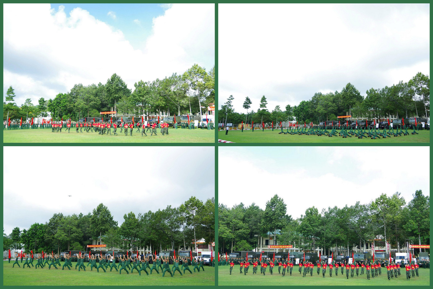 Chiến sĩ Lữ đoàn 87 đồng diễn.