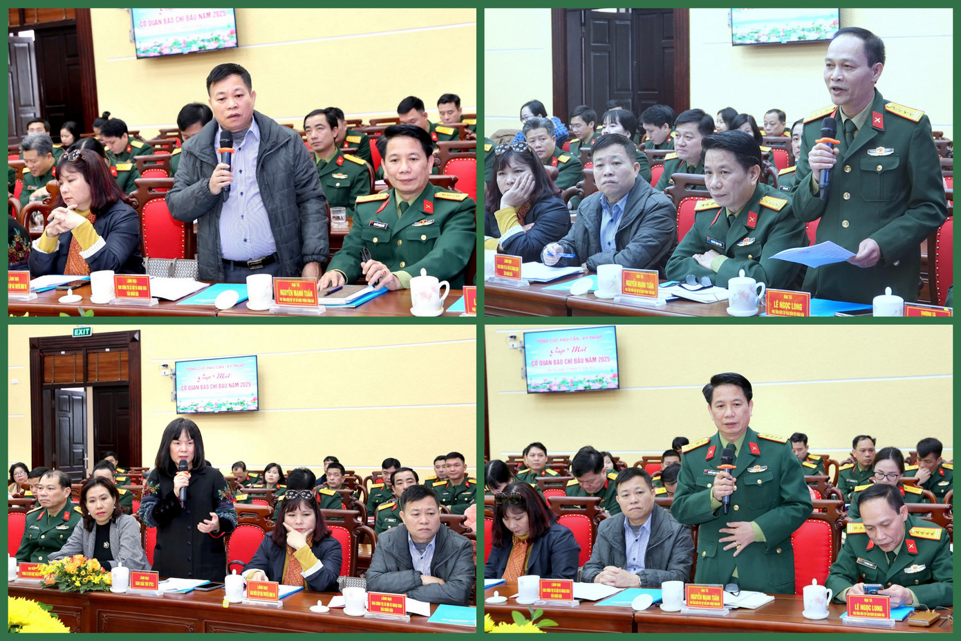 Đại biểu dự hội nghị nêu ý kiến về công tác phối hợp tuyên truyền trong năm 2025.