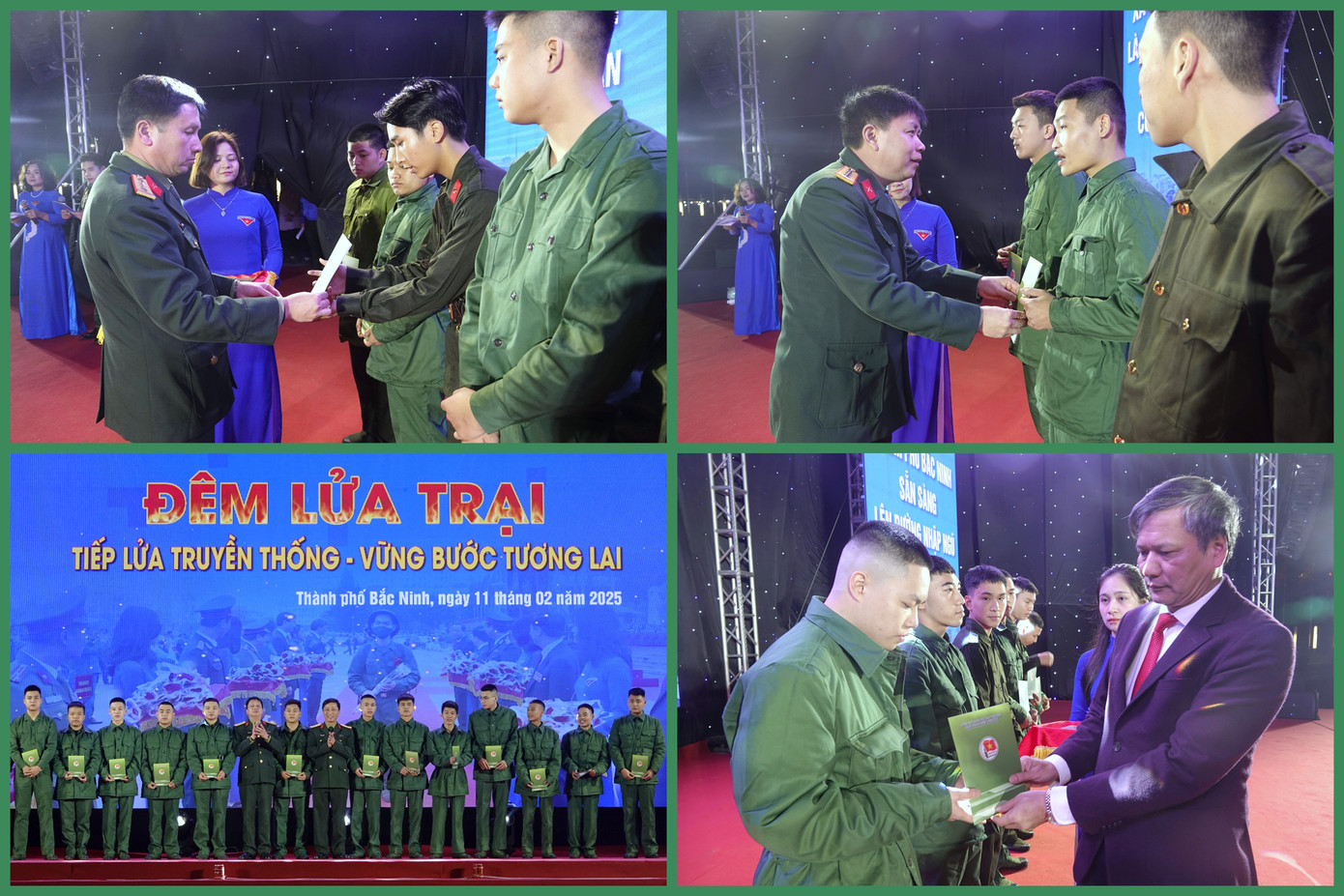 Lãnh đạo các cơ quan, đơn vị trao quà tặng thanh niên thành phố Bắc Ninh chuẩn bị lên đường nhập ngũ. Lãnh đạo các cơ quan, đơn vị trao quà tặng thanh niên thành phố Bắc Ninh chuẩn bị lên đường nhập ngũ.