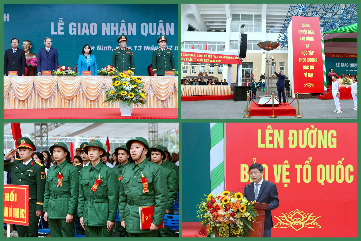 Quang cảnh lễ giao nhận quân của quận Ba Đình. Quang cảnh lễ giao nhận quân của quận Ba Đình.