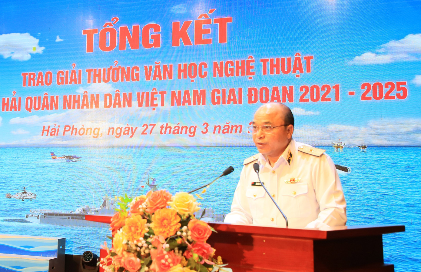 Chuẩn Đô đốc Đỗ Văn Yên - Phó Chính ủy Hải quân, phát biểu tại chương trình. Chuẩn Đô đốc Đỗ Văn Yên - Phó Chính ủy Hải quân, phát biểu tại chương trình.