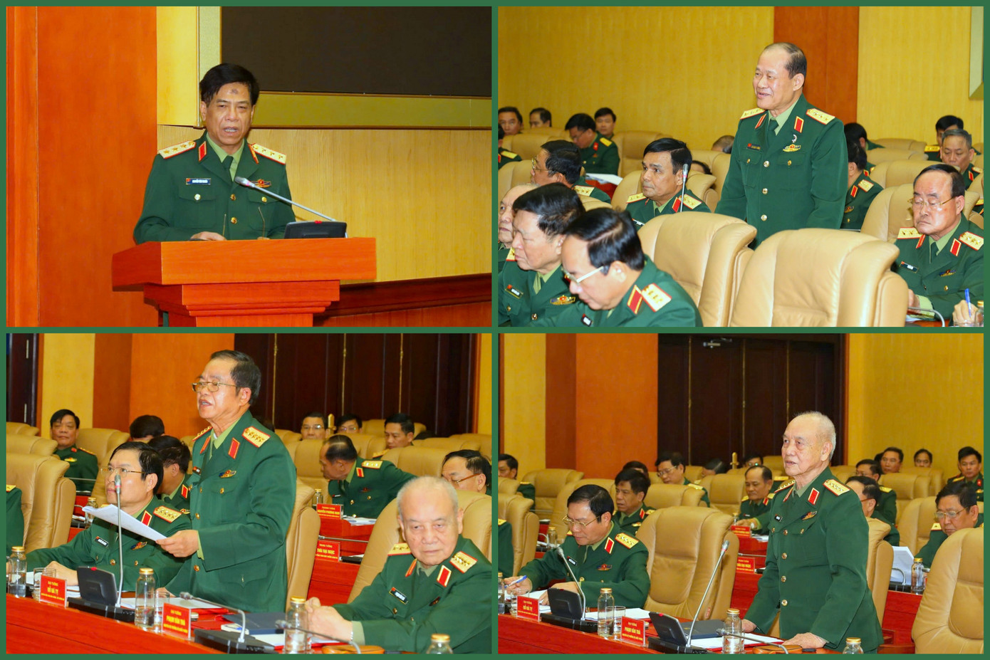 Các tướng lĩnh cấp cao nêu ý kiến tại hội nghị. Các tướng lĩnh cấp cao nêu ý kiến tại hội nghị.