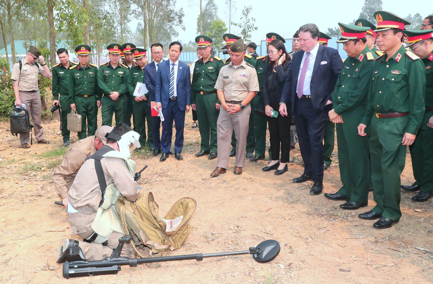 Đây là thao trường huấn luyện theo tiêu chuẩn hành động mìn quốc tế (IMAS), phục vụ công tác đào tạo, nâng cao năng lực khắc phục hậu quả bom mìn tại Việt Nam. Ảnh: Trọng Đức Đây là thao trường huấn luyện theo tiêu chuẩn hành động mìn quốc tế (IMAS), phục vụ công tác đào tạo, nâng cao năng lực khắc phục hậu quả bom mìn tại Việt Nam. Ảnh: Trọng Đức