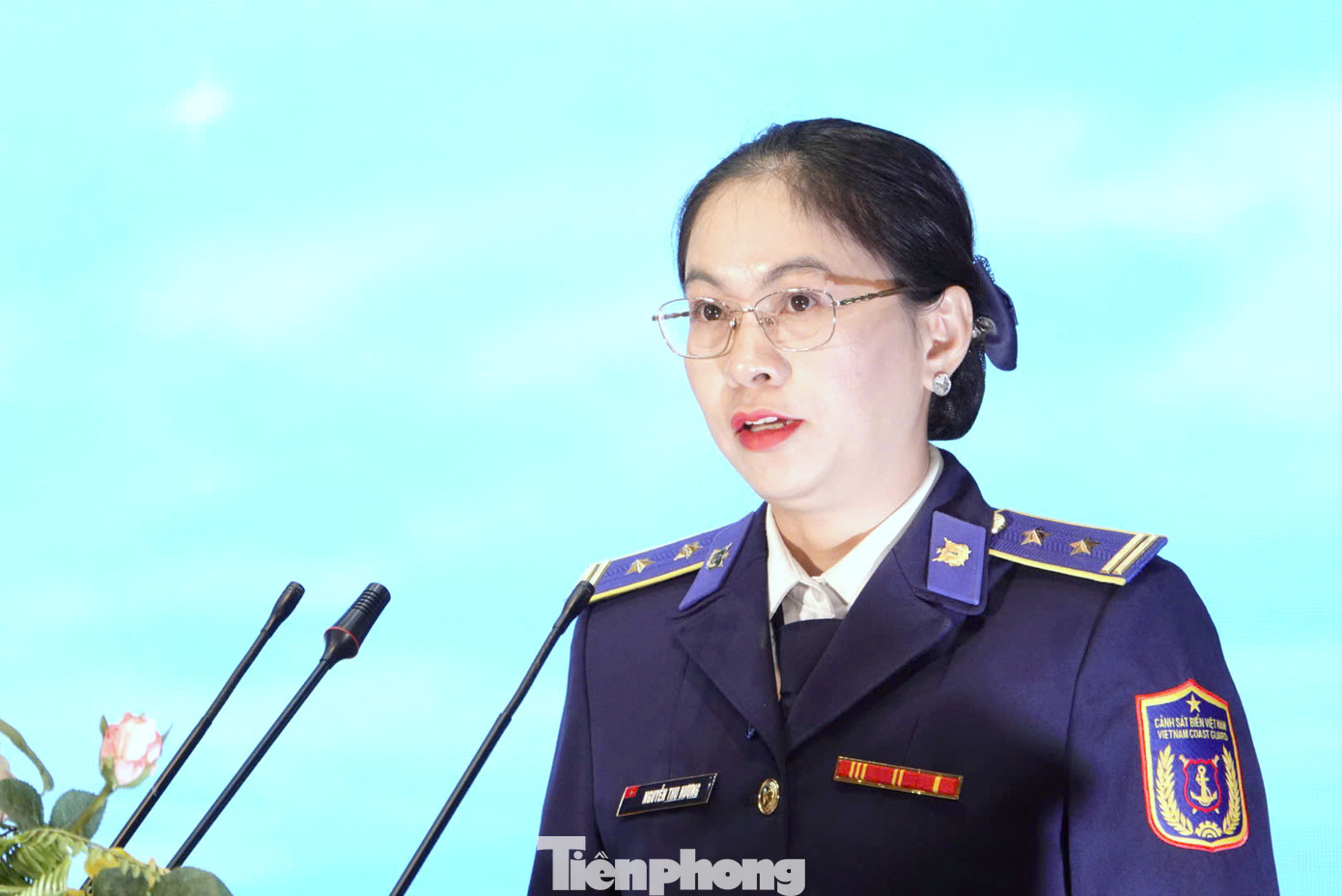 Hội nghị là dịp để các nữ quân nhân Cảnh sát biển có cơ hội chia sẻ về quá trình công tác và cống hiến cho cơ quan, đơn vị.