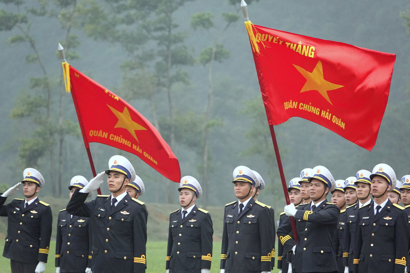 Khối đứng của Quân chủng Hải quân.