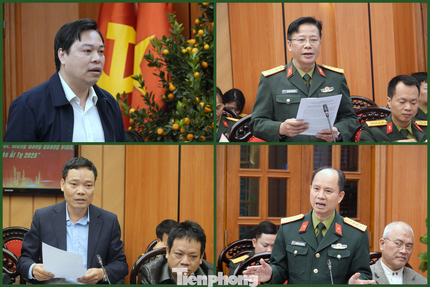 Lãnh đạo các cơ quan, đơn vị chia sẻ ý kiến tại chương trình.