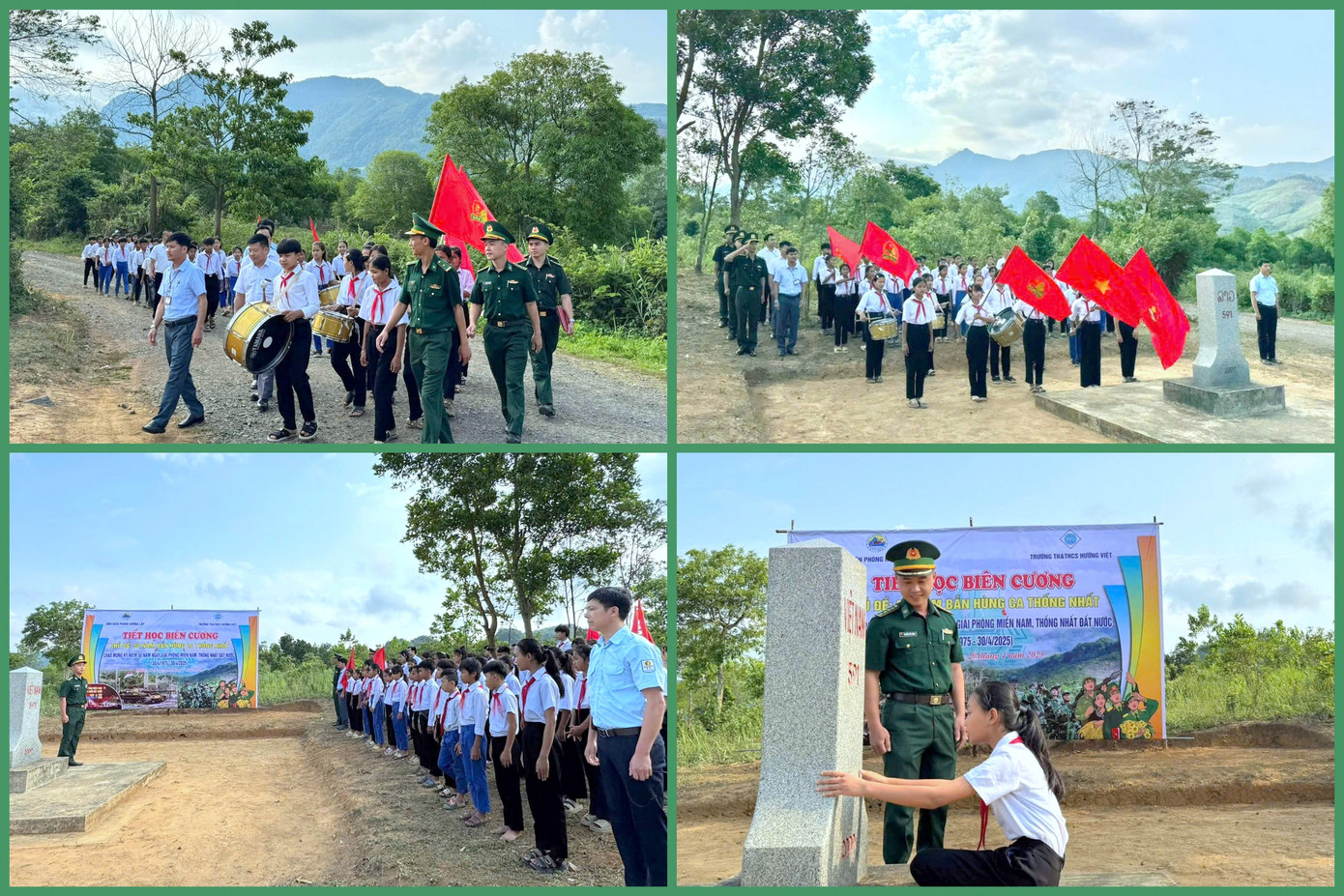 Chương trình “Tiết học biên cương” với chủ đề “50 năm bản hùng ca thống nhất” tại xã Hướng Việt, huyện Hướng Hóa, tỉnh Quảng Trị.