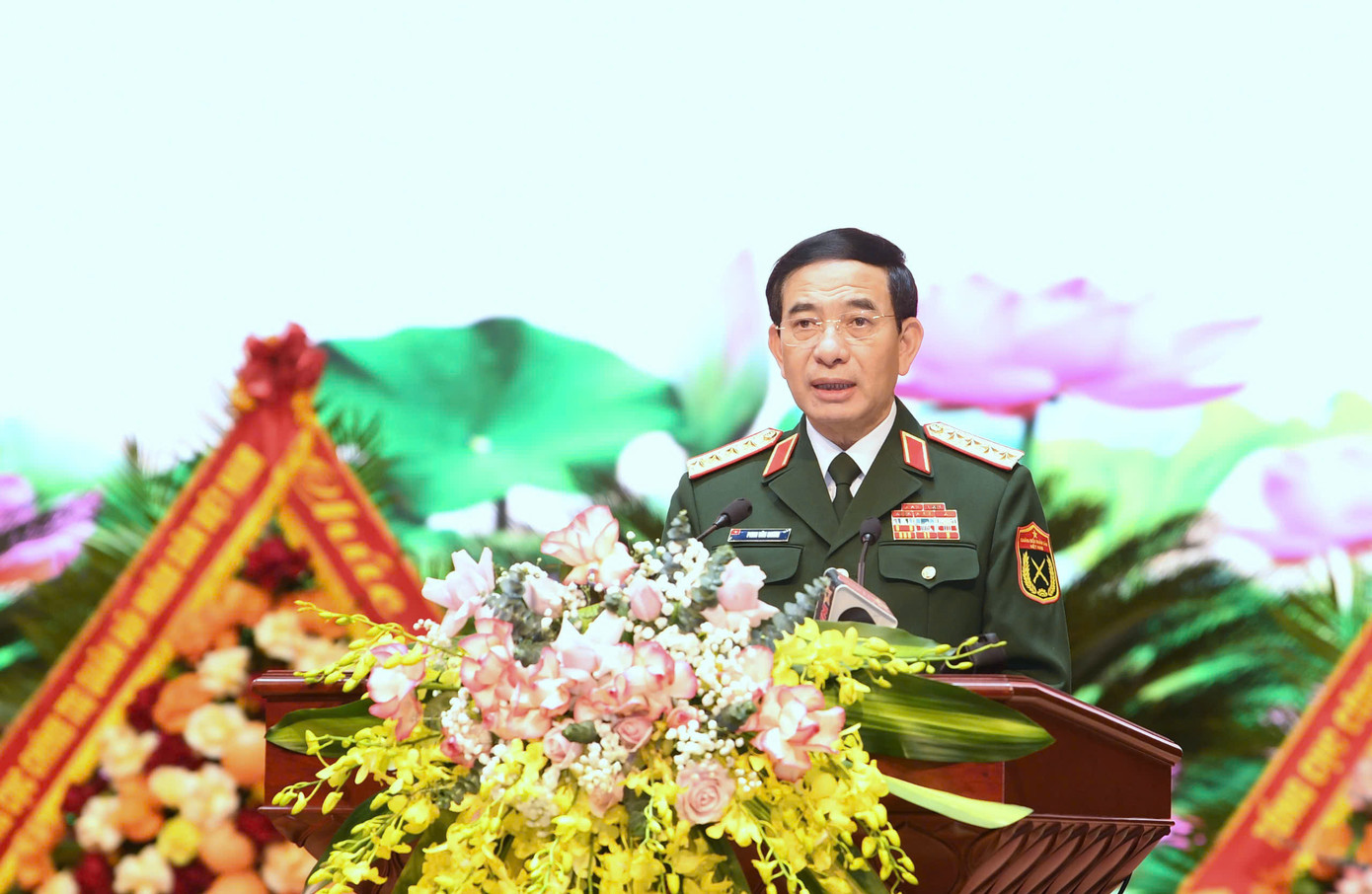 Đại tướng Phan Văn Giang phát biểu giao nhiệm vụ cho Tổng cục Hậu cần - Kỹ thuật.