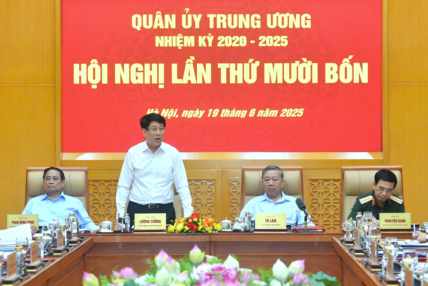 Chủ tịch nước Lương Cường phát biểu tại hội nghị.