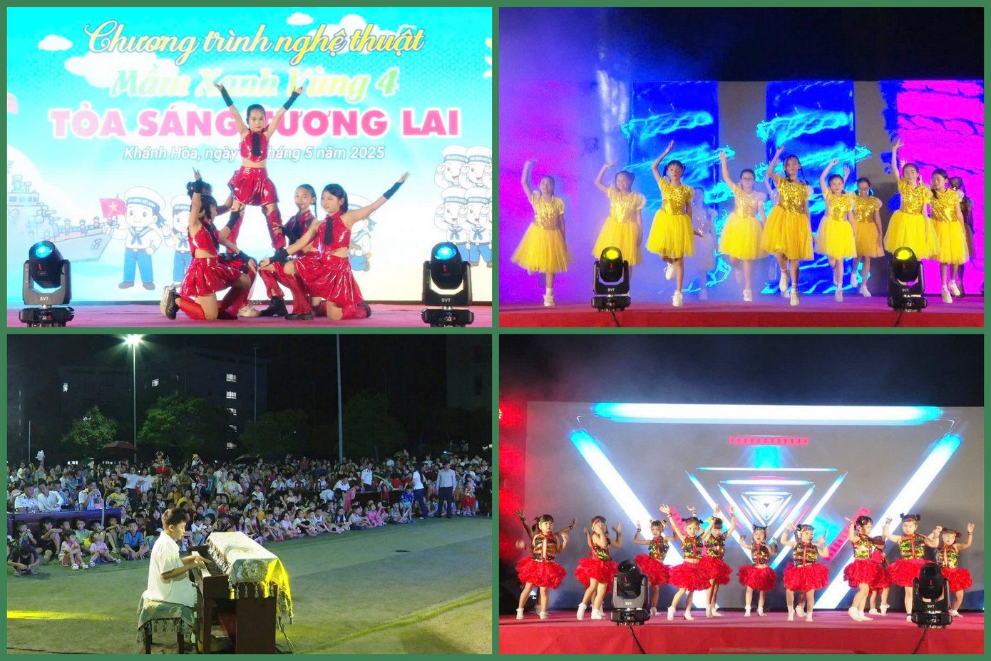 Các tiết mục văn nghệ do các em thiếu nhi ở Vùng 4 Hải quân biểu diễn.