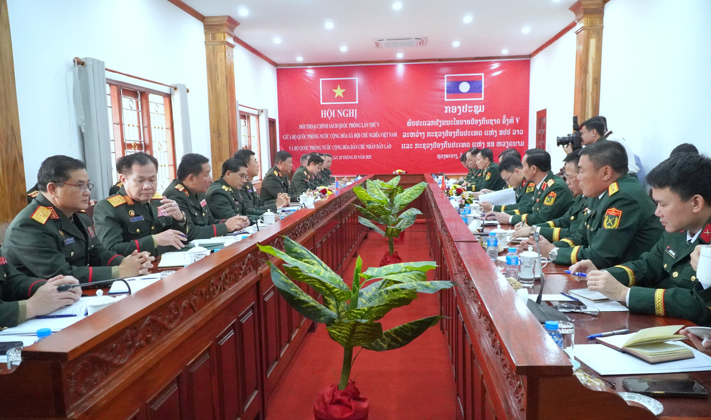 Quang cảnh Đối thoại Chính sách Quốc phòng Việt Nam - Lào lần thứ 5.