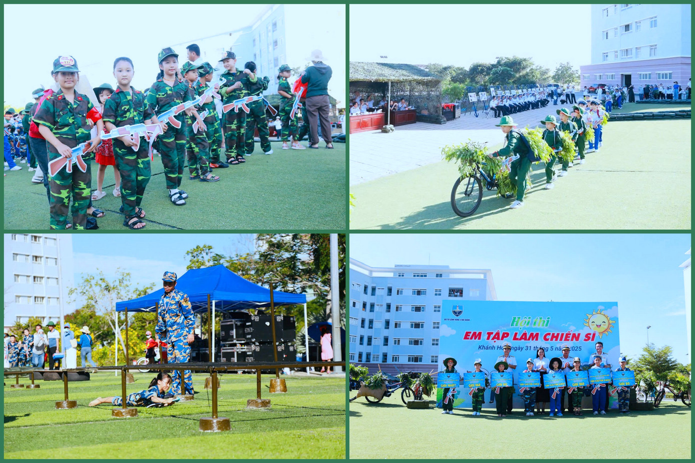 Hình ảnh tại Hội thi “Em tập làm chiến sĩ”.
