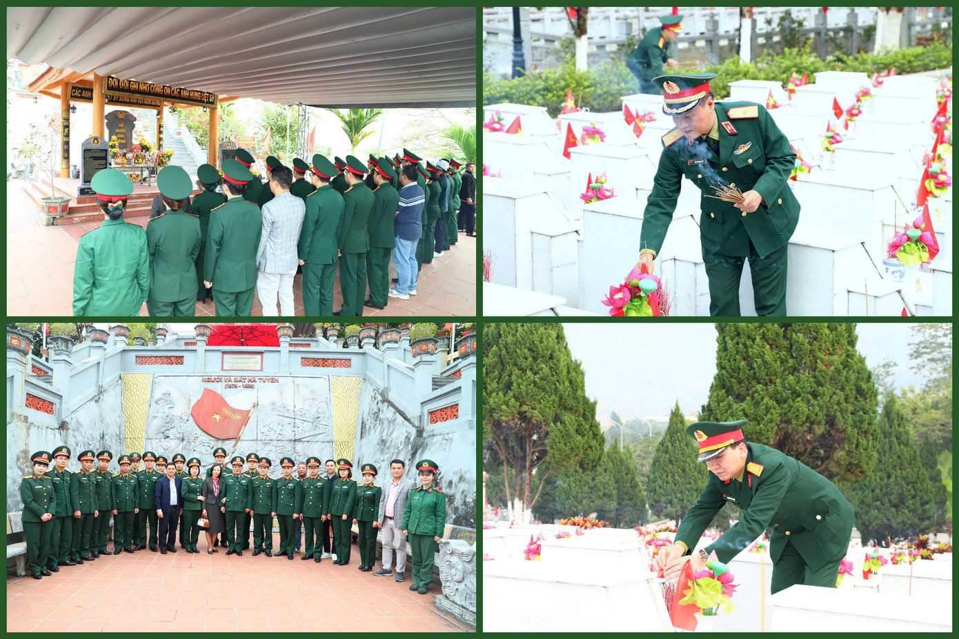 Trong khuôn khổ chương trình, đoàn công tác của Học viện Kỹ thuật Quân sự đã tới dâng hương tưởng niệm tại Nghĩa trang Liệt sĩ quốc gia Vị Xuyên và Đền thờ Liệt sĩ điểm cao 468 (xã Thanh Thủy, huyện Vị Xuyên, tỉnh Hà Giang). Trong khuôn khổ chương trình, đoàn công tác của Học viện Kỹ thuật Quân sự đã tới dâng hương tưởng niệm tại Nghĩa trang Liệt sĩ quốc gia Vị Xuyên và Đền thờ Liệt sĩ điểm cao 468 (xã Thanh Thủy, huyện Vị Xuyên, tỉnh Hà Giang).