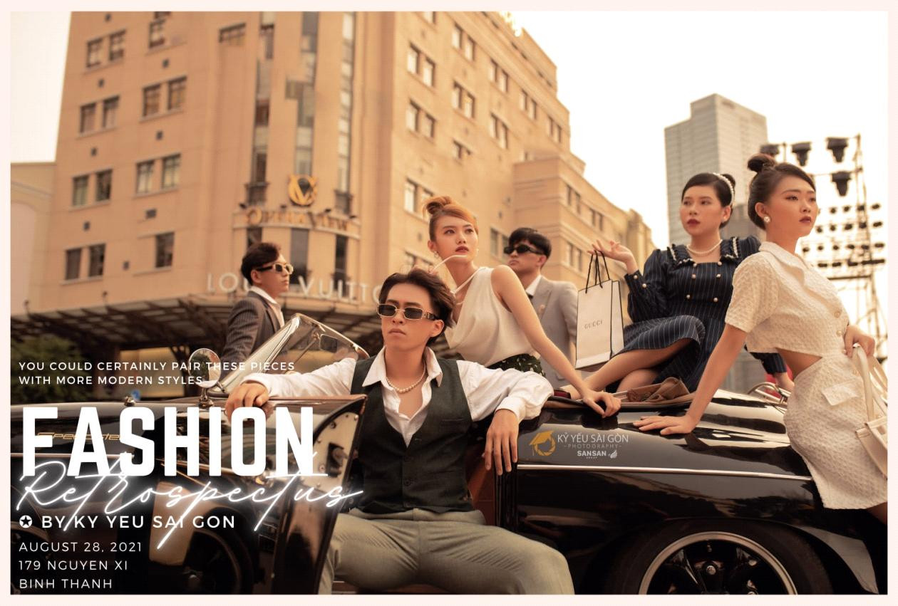 Bối cảnh và trang phục được đầu tư, phối hợp tinh tế giúp các bạn trẻ hóa thân thành những nàng tiểu thư, quý ông sang trọng và lịch lãm.