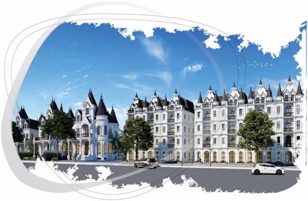 Hai mẫu biệt thự lâu đài và biệt thự nhà phố dự án Helianthus Center Red River