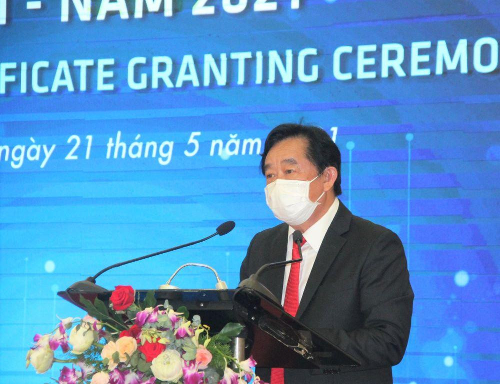 Ông Nguyễn Hoàng Thao, Chủ tịch UBND tỉnh Bình Dương phát biểu tại lễ trao chứng nhận đầu tư