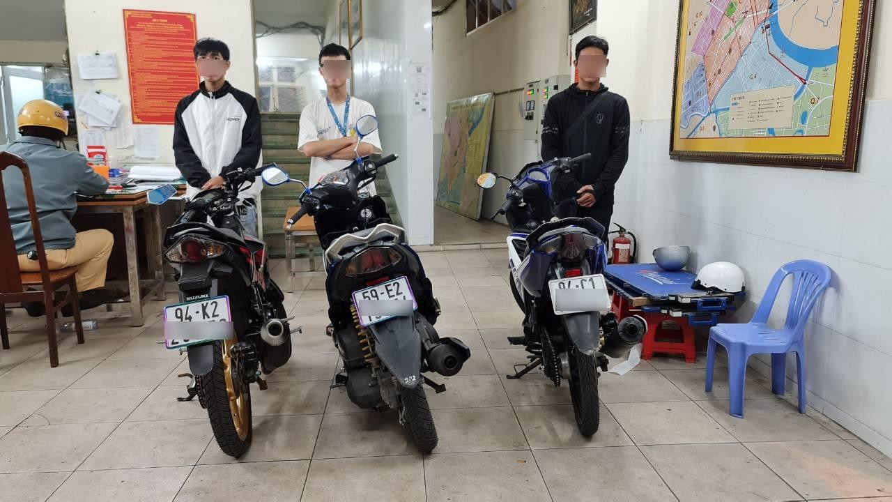 Các trường hợp dẫn đầu đoàn đi "bão" bị xử phạt. Ảnh: PC08