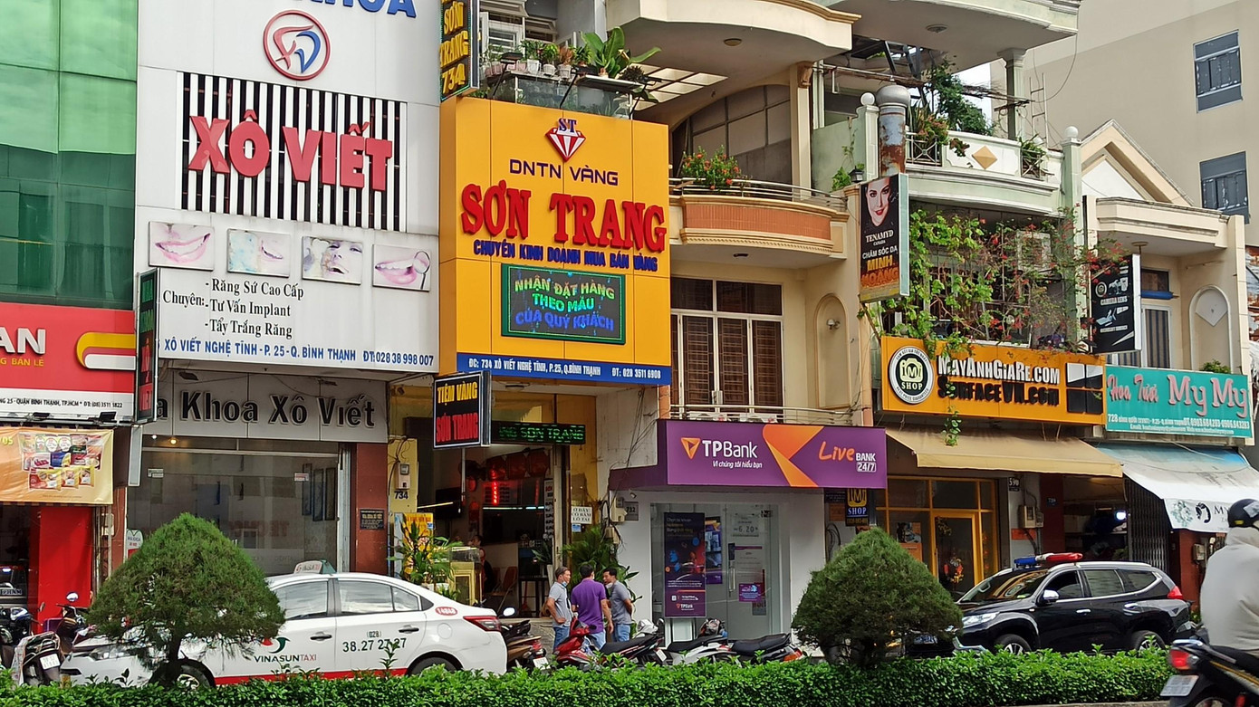 Tiệm vàng nơi xảy ra vụ việc. Ảnh: BT Tiệm vàng nơi xảy ra vụ việc. Ảnh: BT