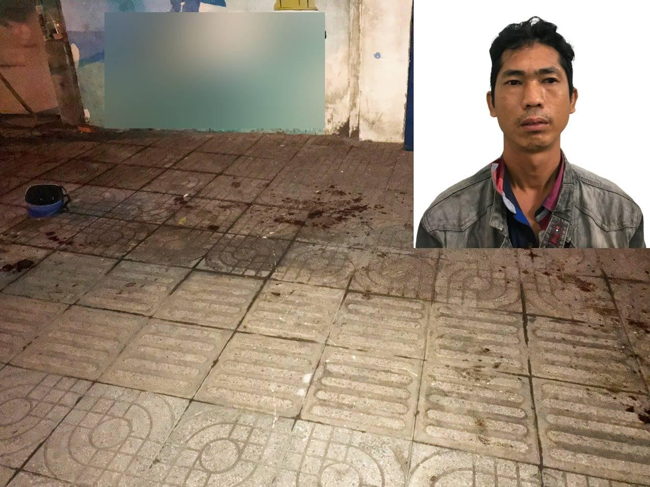 Đối tượng Nguyễn Ngọc Luyện (ảnh nhỏ) và hiện trường nơi xảy ra vụ án mạng.