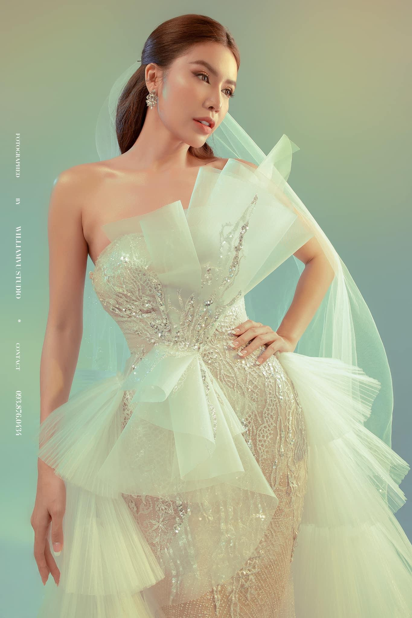 Siêu mẫu Minh Tú hoá thân thành cô dâu kiêu sa và đài các.