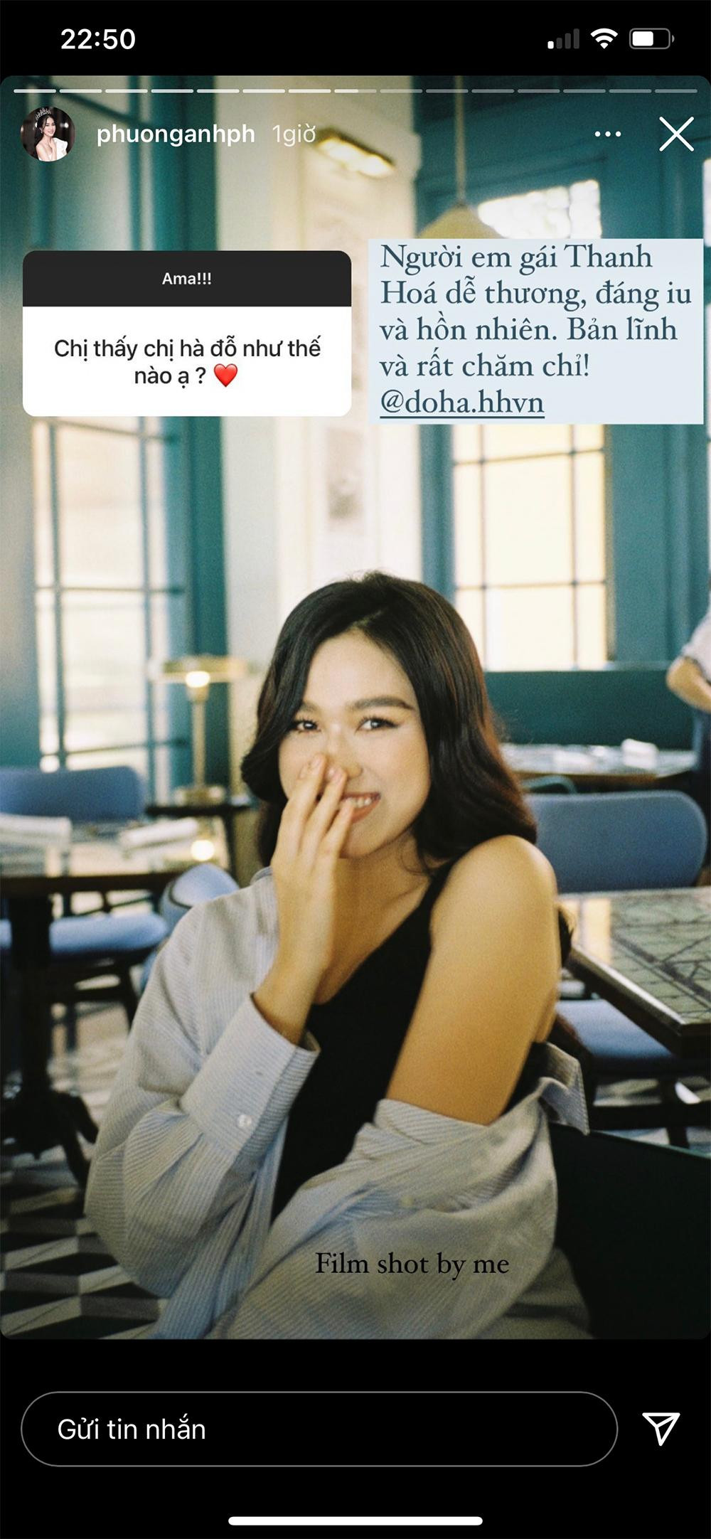 Á hậu Phương Anh chia sẻ cảm nhận về Hoa hậu Đỗ Thị Hà.