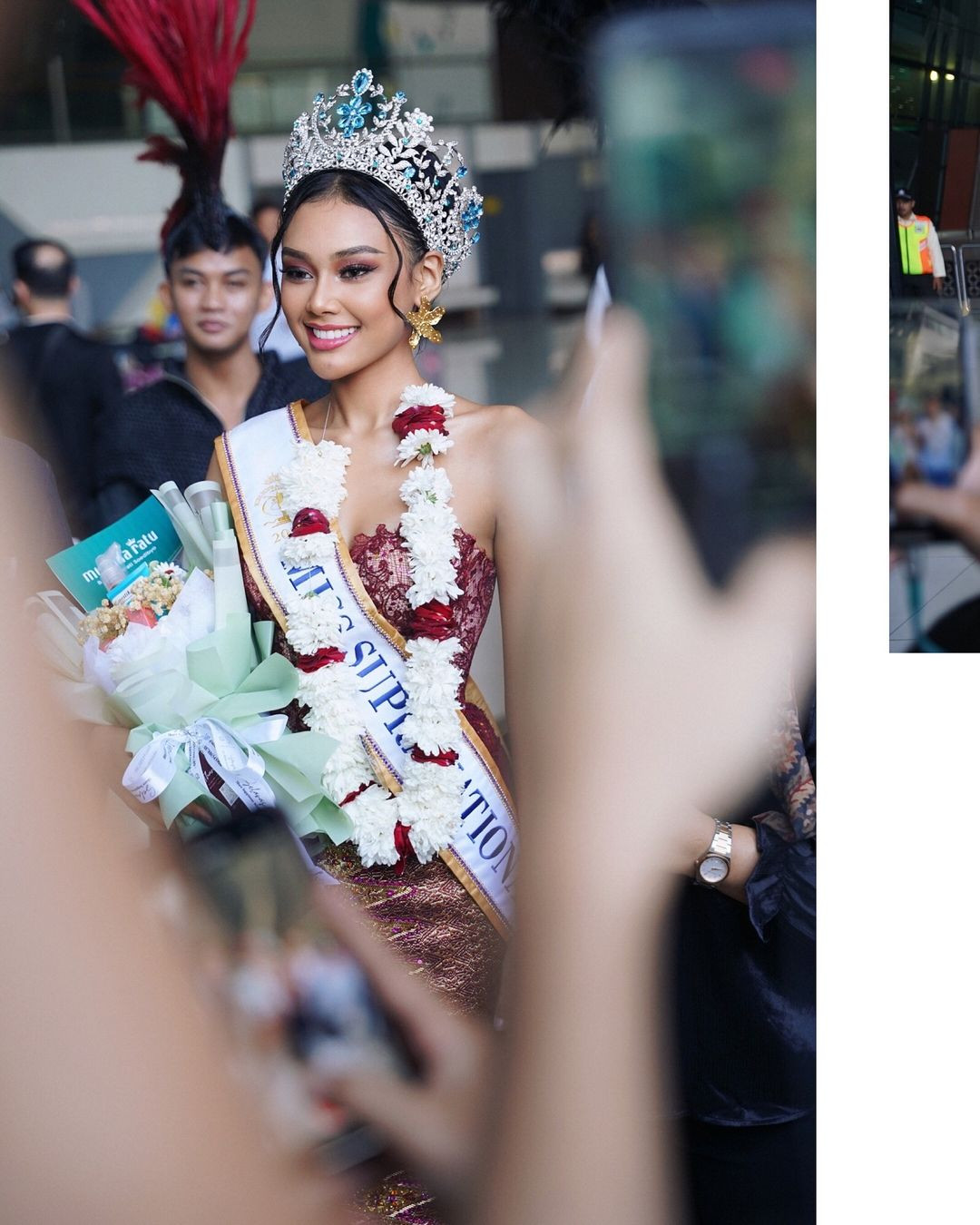 Ngày 18/7, đương kim Hoa hậu Siêu quốc gia 2024 Harashta Haifa Zahra đã trở về quê hương Indonesia sau 2 tuần đăng quang tại Ba Lan. Cô được đông đảo khán giả chào đón ở sân bay.