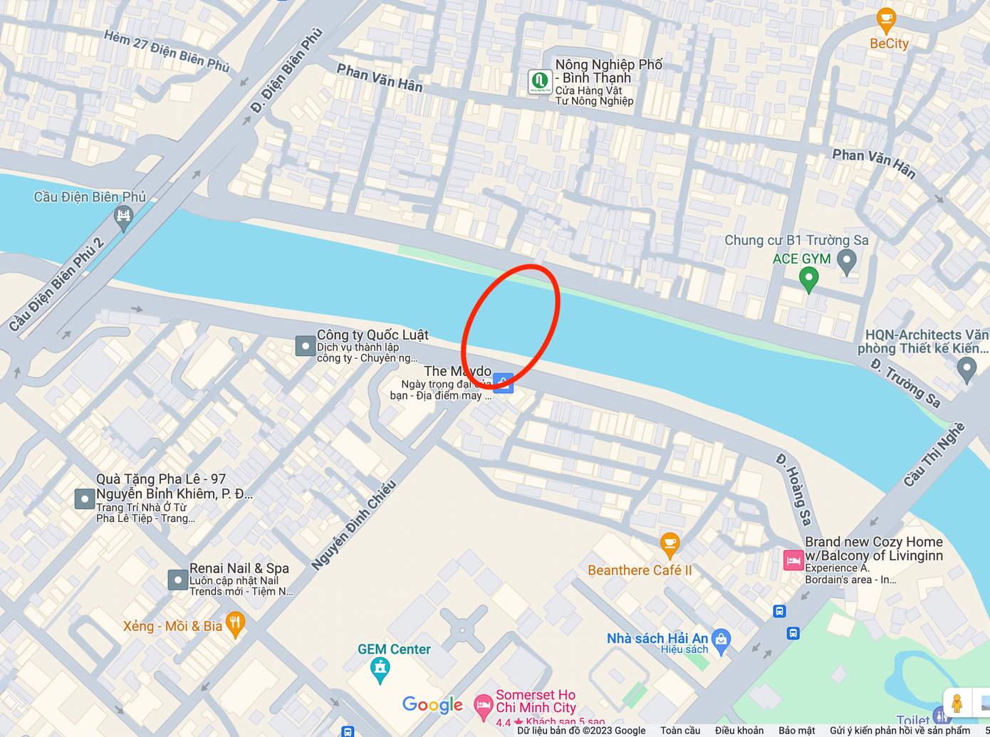 Công trình có vị trí nằm giữa cầu Điện Biên Phủ và cầu Thị Nghè, nối đường Nguyễn Đình Chiểu (quận 1) với đường Trường Sa (quận Bình Thạnh).