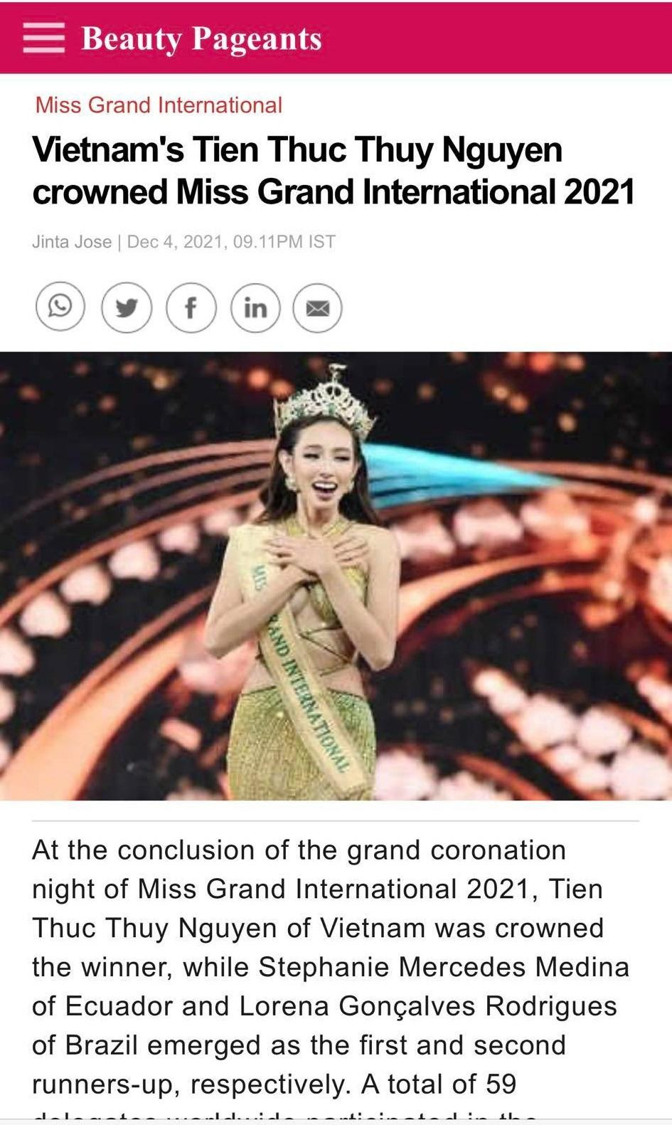 India Times ca ngợi Thùy Tiên là &quot;Nữ hoàng tuyệt đẹp&quot;.