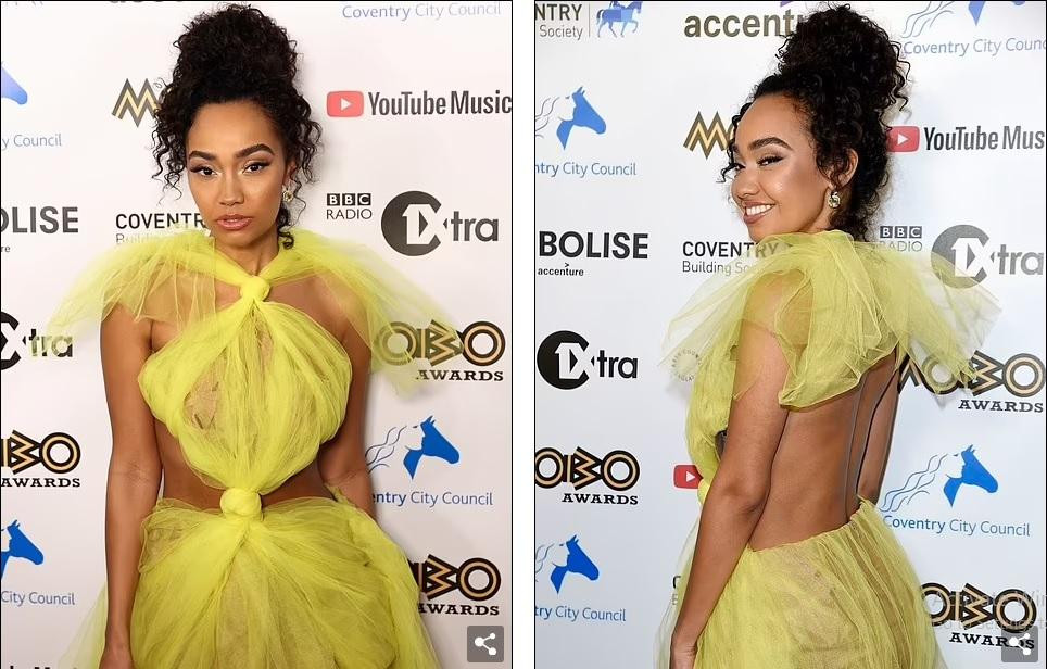 Bên cạnh những lời khen ngợi vóc dáng của ngôi sao &quot;The X Factor&quot; (Nhân tố bí ẩn), không ít khán giả chê chiếc váy của cô &quot;thảm họa&quot;, chỉ có tác dụng duy nhất là khoe &quot;da thịt&quot;.