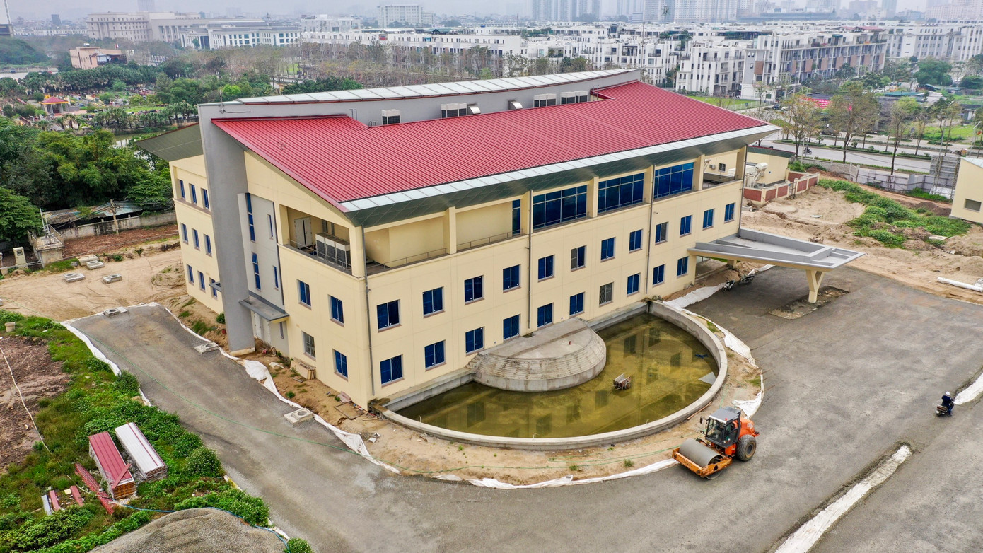 Nhà hành chính nhà máy xử lý nước thải Yên Xá.