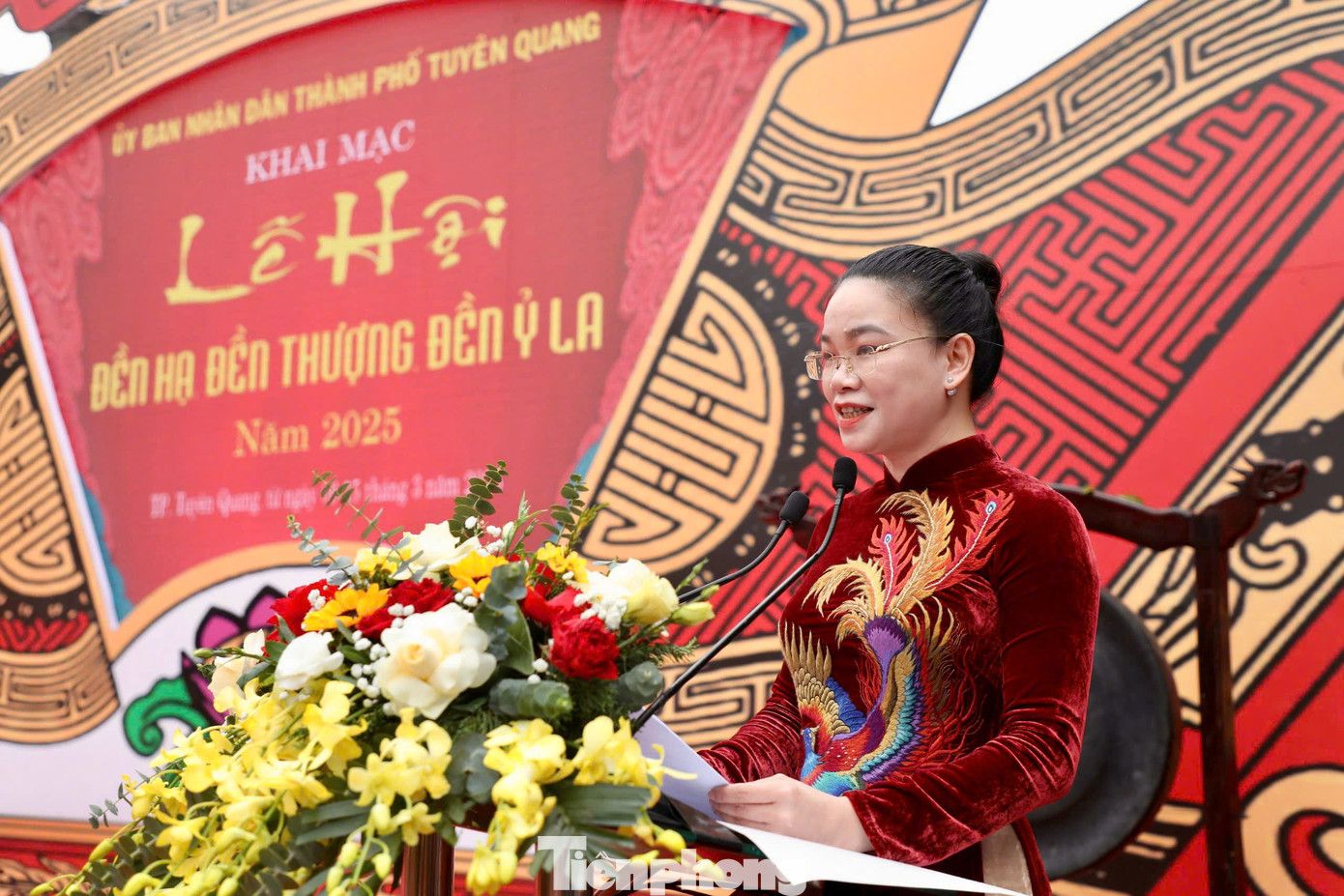 Bà Vũ Quỳnh Loan phát biểu khai mạc lễ hội. Bà Vũ Quỳnh Loan phát biểu khai mạc lễ hội.