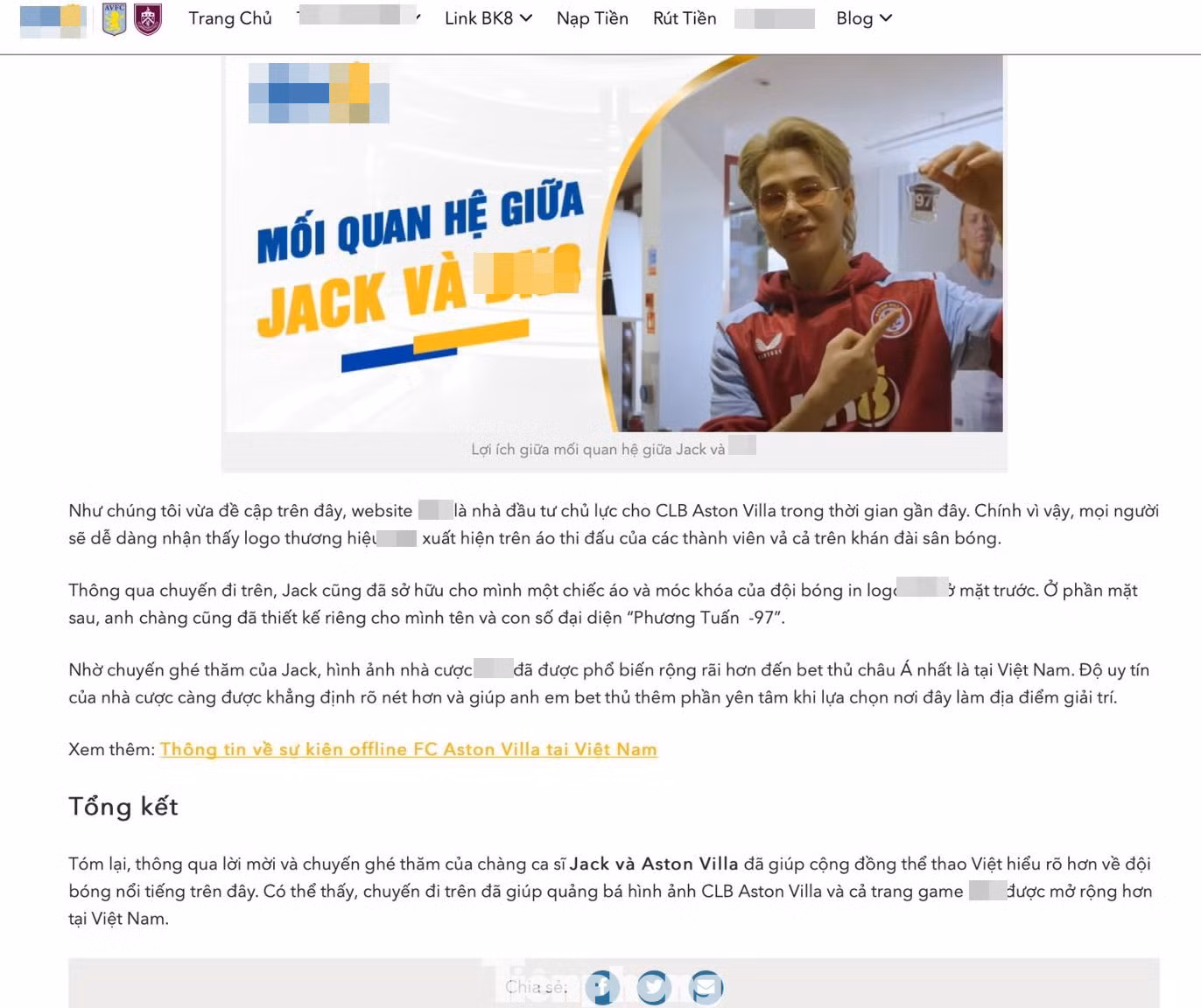 Bài viết trên website nhà cái B**.
