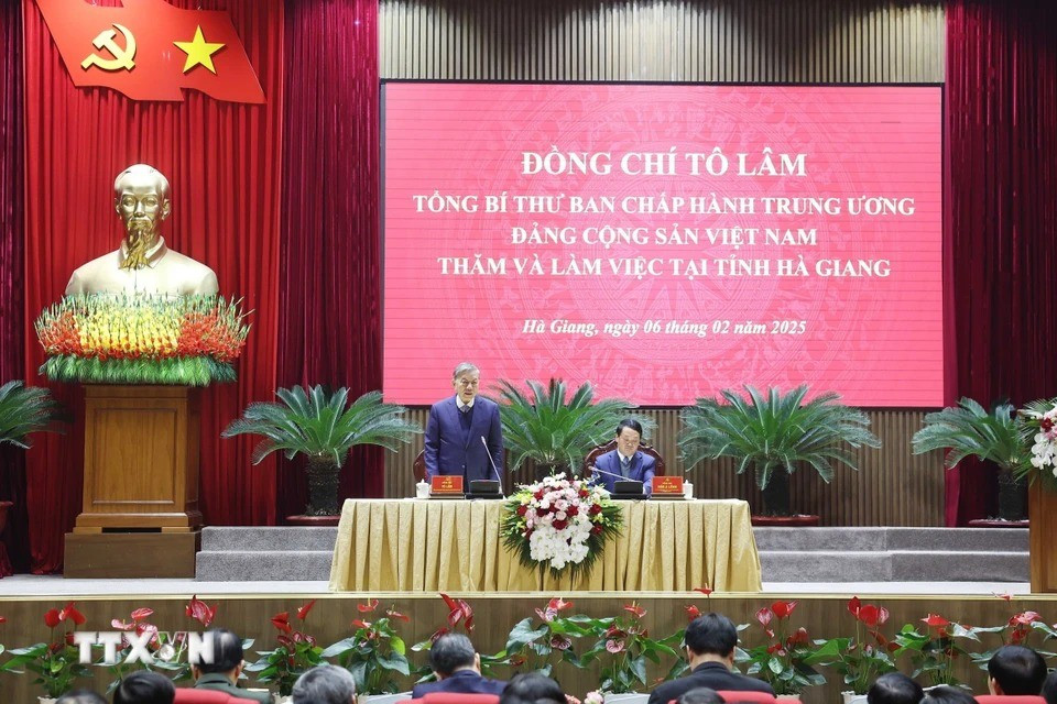 Quang cảnh buổi làm việc (Ảnh: TTXVN)