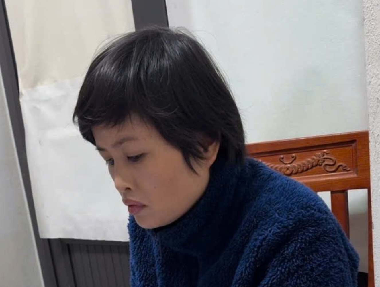 Bằng Thị Ngọc Lương tại cơ quan công an. Bằng Thị Ngọc Lương tại cơ quan công an.