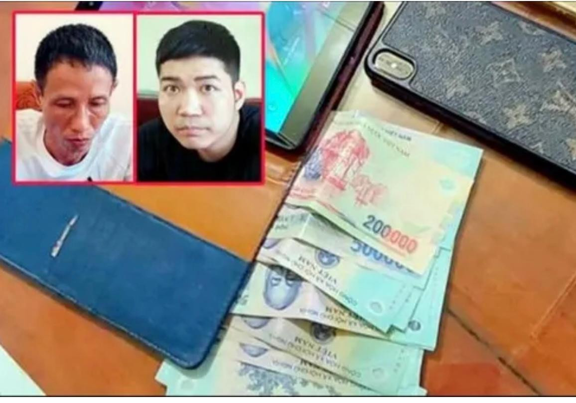 Hai đối tượng Cường, Dương và tang vật trộm cắp. Ảnh: CA. Hai đối tượng Cường, Dương và tang vật trộm cắp. Ảnh: CA.