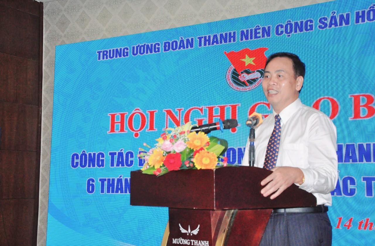 Phó Bí thư Thường Trực Tỉnh ủy, Chủ tịch HĐND tỉnh Quảng Trị Nguyễn Đăng Quang phát biểu tại hội nghị giao ban. Ảnh: Quang Hiệp.
