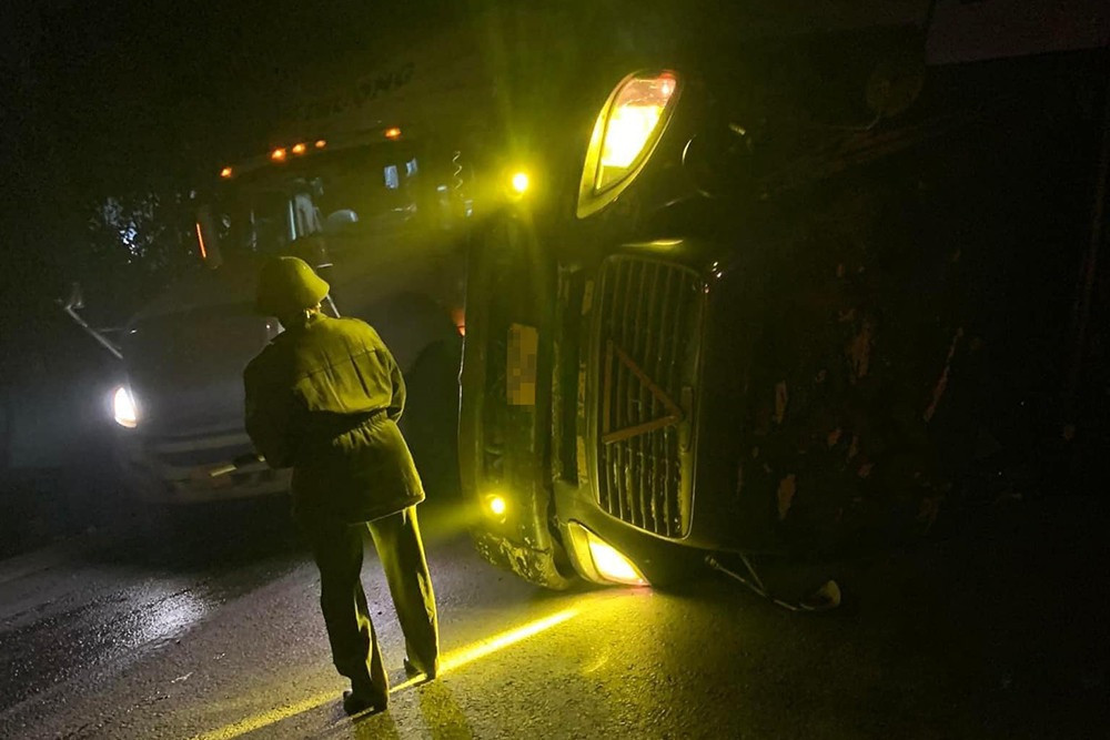 Hiện trường vụ tai nạn. Ảnh: VietNamNet. Hiện trường vụ tai nạn. Ảnh: VietNamNet.