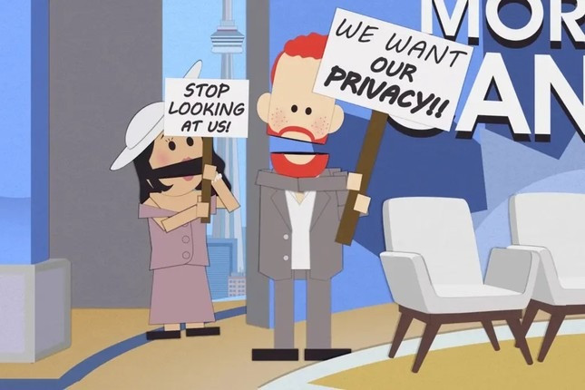 Harry và Meghan bị chế giễu trong South Park đầu năm 2023. Ảnh: South Park
