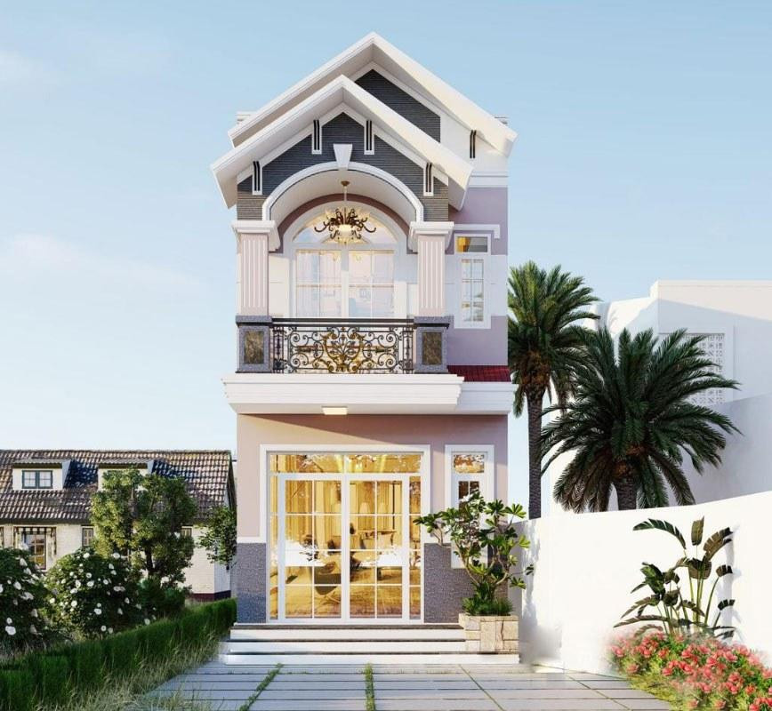 Dù được kết hợp với mái Thái truyền thống nhưng từ hình khối và màu sắc ngôi nhà lại toát lên phong cách hiện đại tân thời.