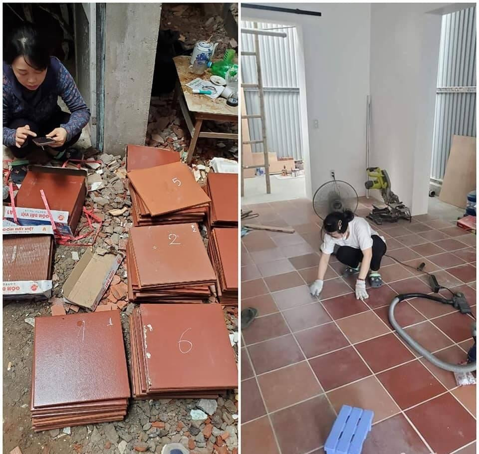 Các chi tiết vật liệu sàn, màu gỗ, màu sơn đều được gia chủ và KTS cân nhắc tỉ mỉ.