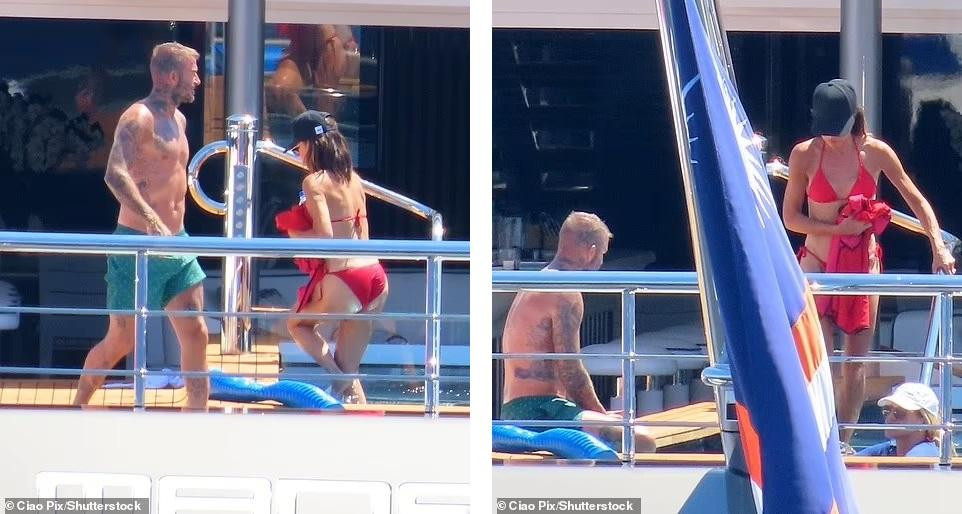 Hôm thứ Năm (21/7), gia đình Beckham đi nghỉ trên du thuyền sang trọng trị giá 1,6 triệu bảng Anh (gần 45 tỷ đồng) ở đảo Sardinia của Ý.