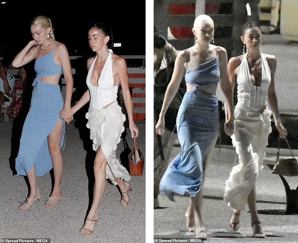 Cuối ngày, Gigi cùng ngôi sao mạng xã hội Leah McCarthy tay trong tay cùng nhau khám phá các điểm tham quan của Saint-Tropez.