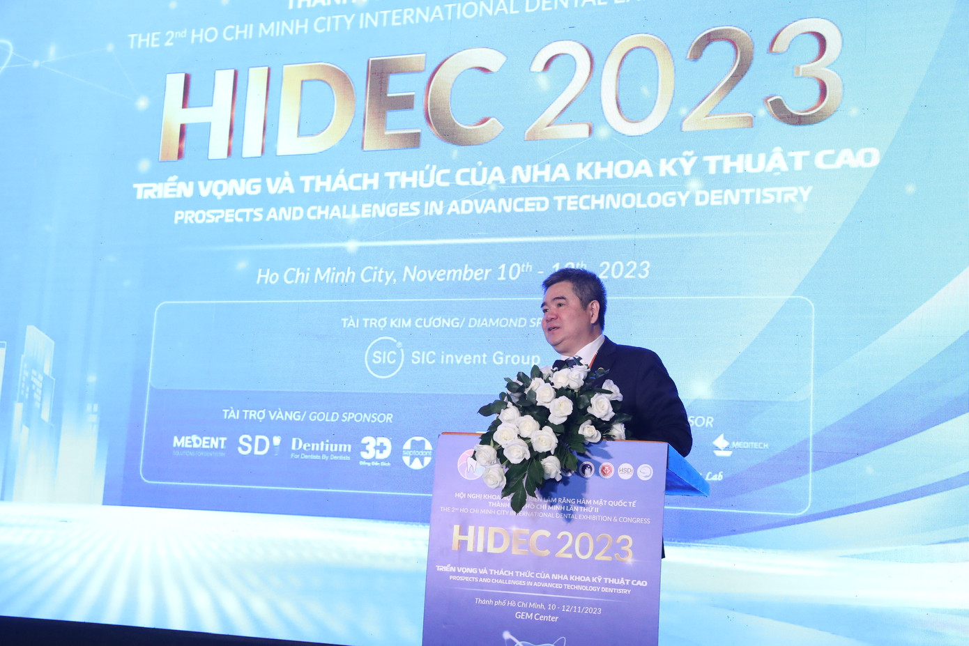 BS Lê Trung Chánh, Giám đốc Bệnh viện Răng Hàm Mặt Trung Ương TPHCM phát biểu tại hội nghị