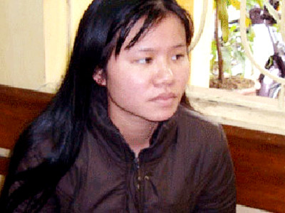 Vũ Thị Tâm tại cơ quan công an