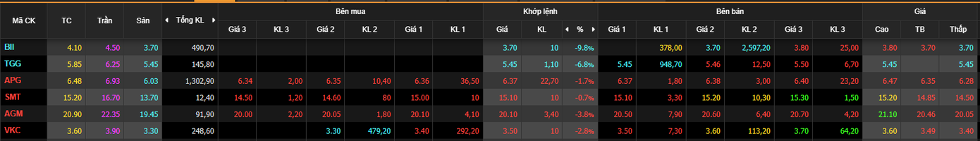 TGG, BII đang bước sang phiên thứ 3 giảm sàn liên tiếp. TGG, BII đang bước sang phiên thứ 3 giảm sàn liên tiếp.