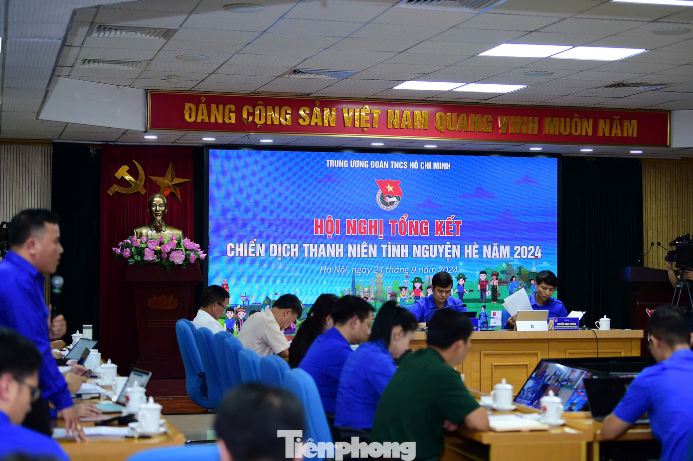 Hội nghị tổng kết Chiến dịch Thanh niên tình nguyện Hè năm 2024. Ảnh: Xuân Tùng