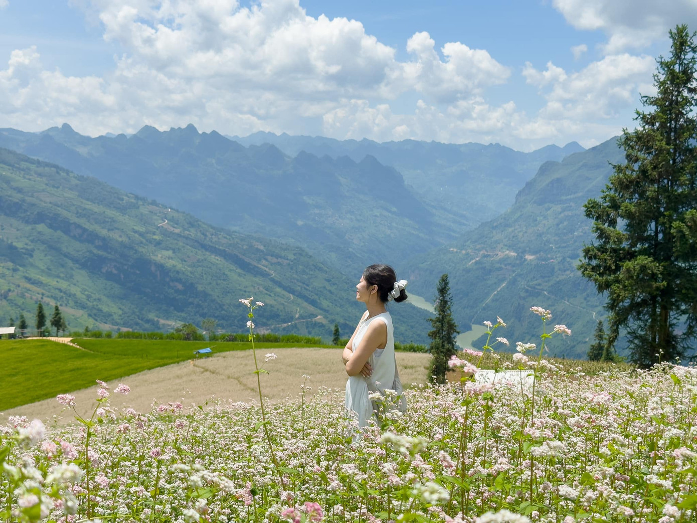 Check-in tại thảo nguyên Suối Thầu (Hà Giang). Ảnh: Hảo Hảo