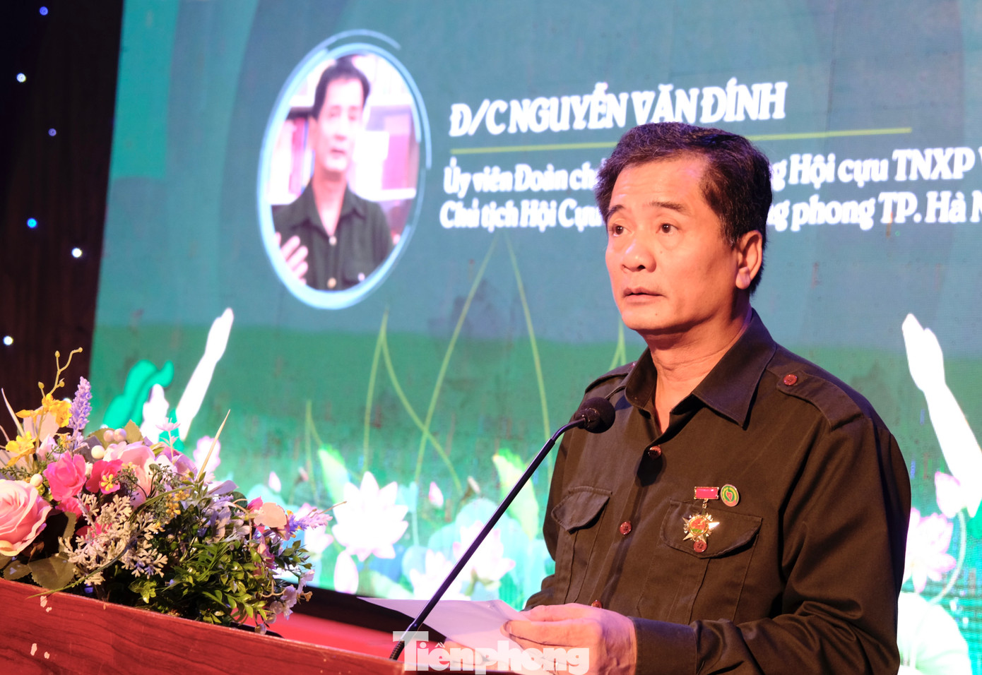 Ông Nguyễn Văn Đính - Chủ tịch Hội Cựu TNXPHN phát biểu tại Lễ kỷ niệm. Ảnh: Châu Linh Ông Nguyễn Văn Đính - Chủ tịch Hội Cựu TNXPHN phát biểu tại Lễ kỷ niệm. Ảnh: Châu Linh