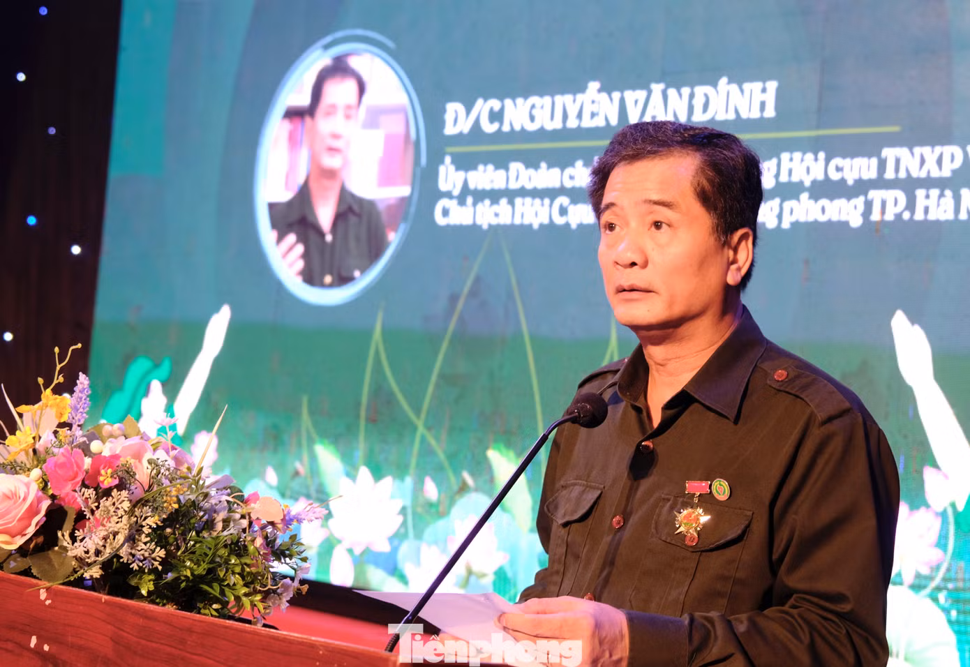 Ông Nguyễn Văn Đính - Chủ tịch Hội Cựu TNXPHN phát biểu tại Lễ kỷ niệm. Ảnh: Châu Linh Ông Nguyễn Văn Đính - Chủ tịch Hội Cựu TNXPHN phát biểu tại Lễ kỷ niệm. Ảnh: Châu Linh