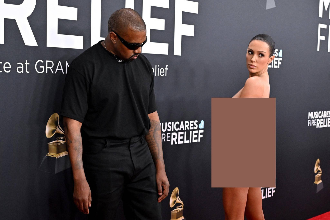 Bianca chưa từng xuất hiện trong trang phục bình thường kể từ khi công khai mối quan hệ với Kanye West. Ảnh: Getty Images. Bianca chưa từng xuất hiện trong trang phục bình thường kể từ khi công khai mối quan hệ với Kanye West. Ảnh: Getty Images.